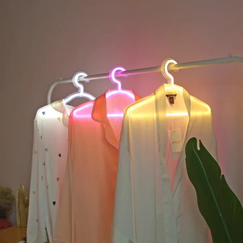 Appendiabiti Luci al neon a LED Colorate da appendere alla parete Insegna al neon Negozio Lampade notturne per la decorazione di matrimoni, feste in casa, festival