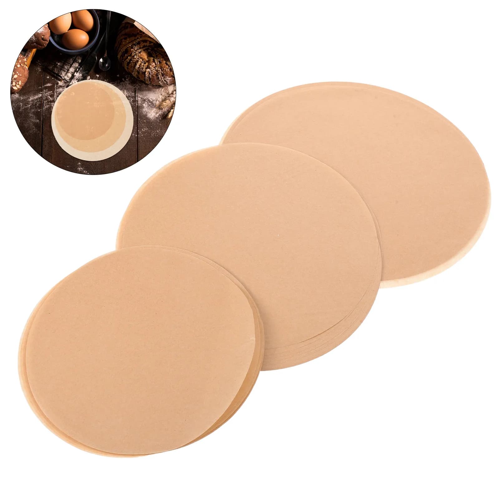 Round Air Fryer Basket Parchment Paper Liners Non Stick Oil Proof Baking Paper Sheets Oven Safe for Baking Roasting Steaming