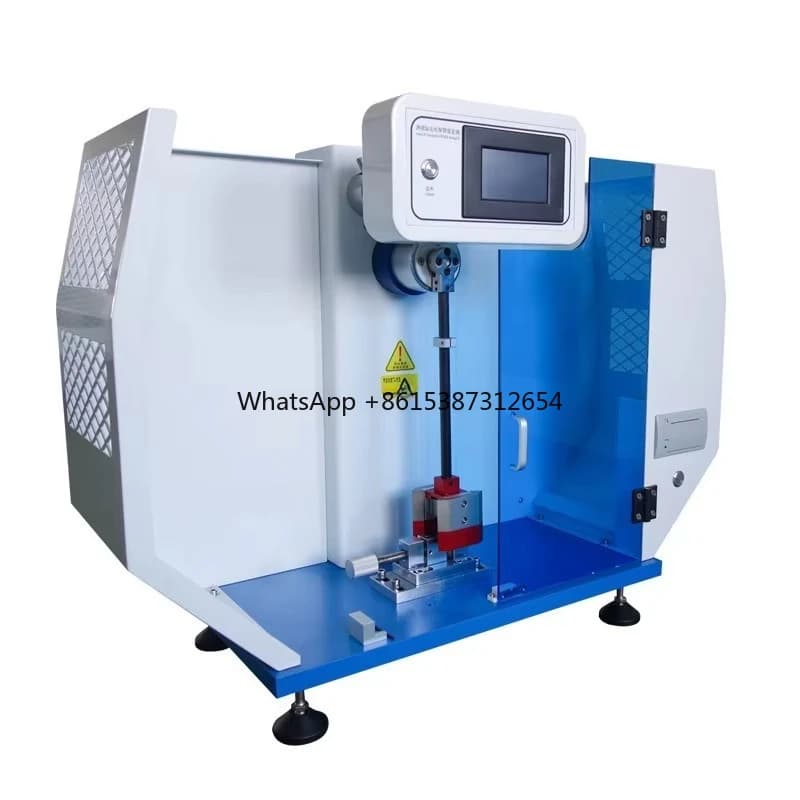 Tester di impatto a pendolo Charpy in plastica, tester di impatto digitale Izod