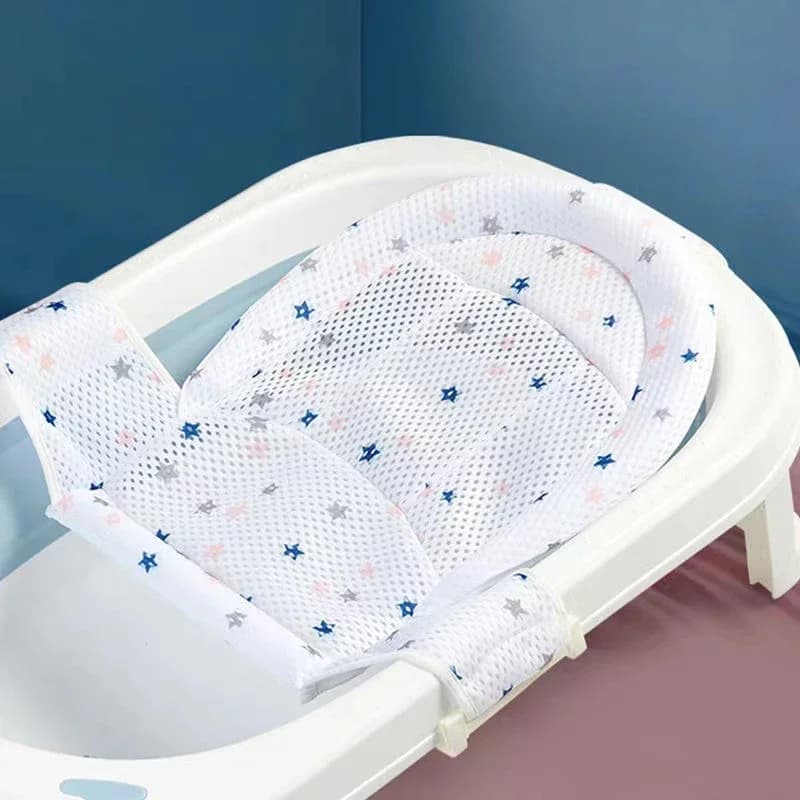 Tappetino da bagno per bambini Tappetino per vasca da bagno regolabile per neonato Cuscino per sedile Cuscino per vasca da bagno antiscivolo a forma di croce Sedile per letto per culla per doccia