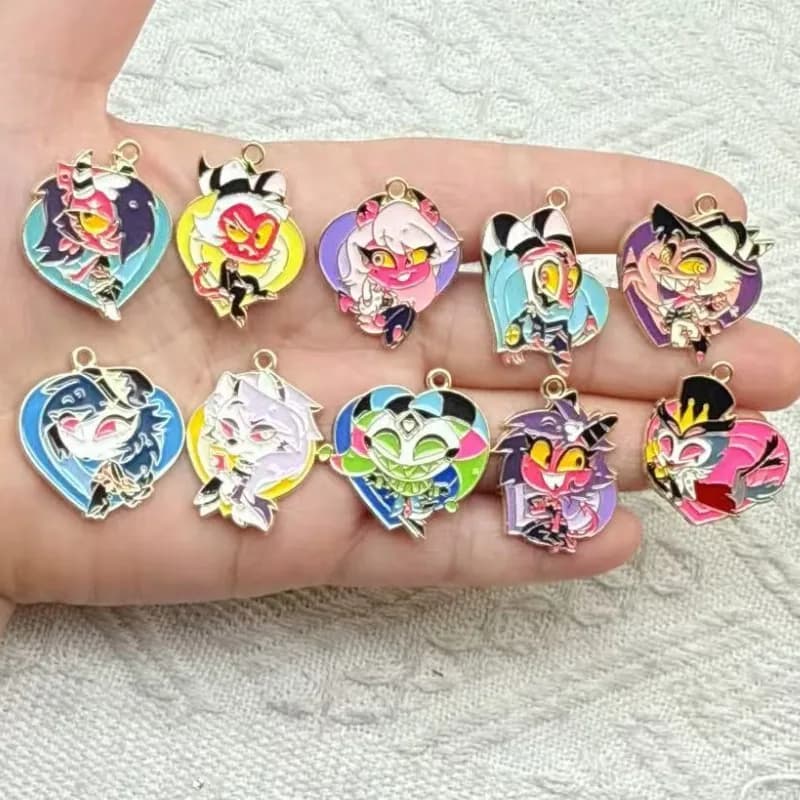 10 Pezzi Ciondoli Cartoon per Creazione Gioielli, Accessori Fai da Te in Lega Metallica per Collane, Orecchini, Bracciali e Pendenti