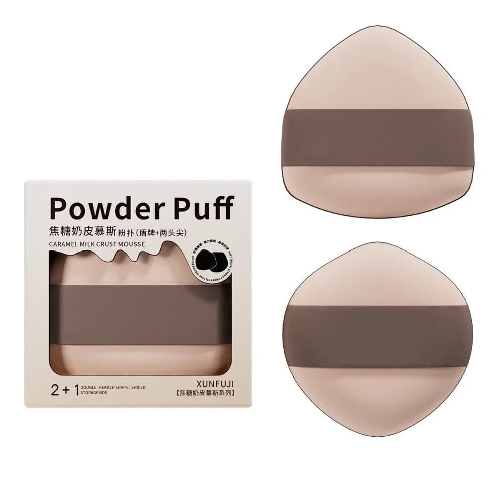 2Pcs Chocolate Velvet Makeup Blender Puff Soft Concealer Application Powder Puff Cosmetic Beauty Tool Air Cushion Foundation