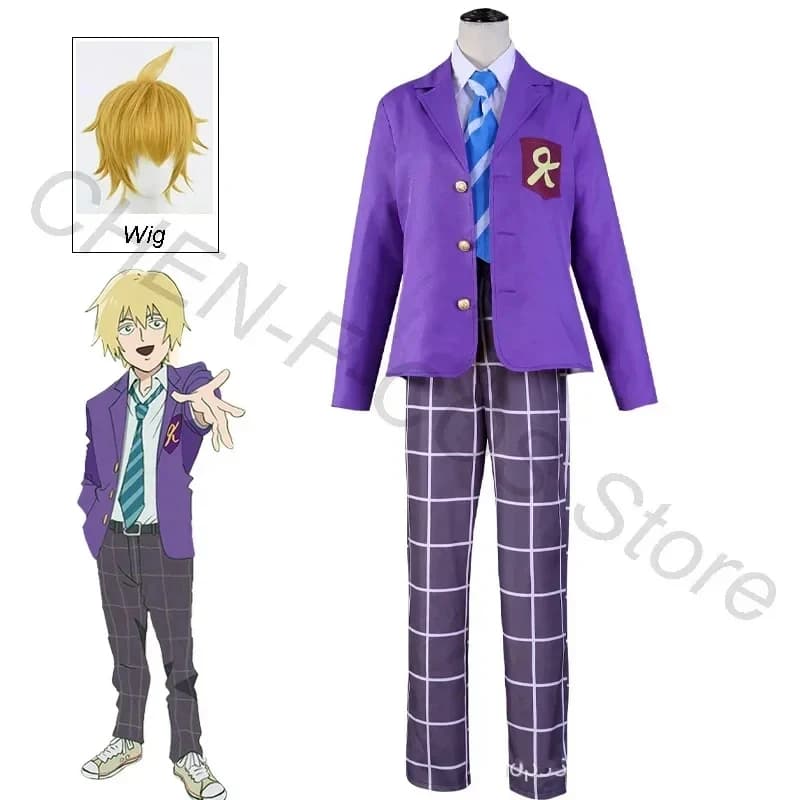 ABC123Mob Psycho 100 Hanazawa Teruki Costume Cosplay Parrucca Giacca Camicia Uniforme Anime Accessori Halloween Natale Cb;6'j,k.9;a