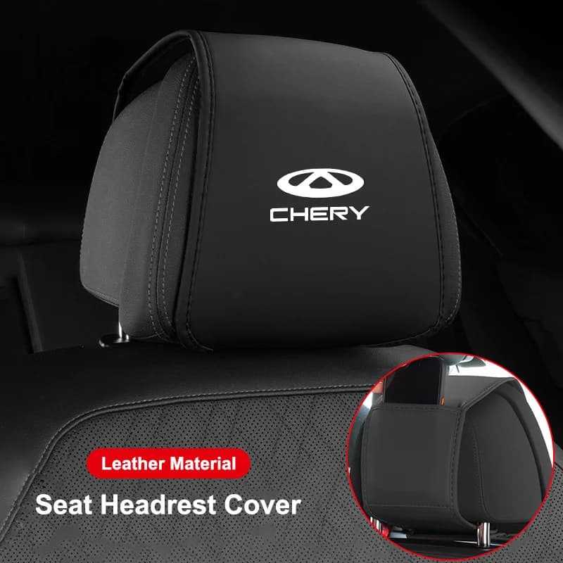 Car Seat Headrest Cover Leather Protective Case For Chery Tiggo 8 8PLUS Tiggo 7 5X Arrizo 8 Jetou X90 PLUS Exeed RX T3 3X IQ A3