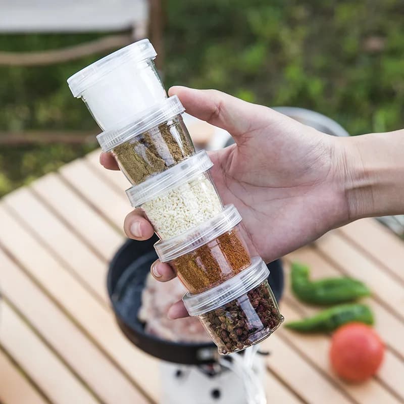 Set of Storage Bars and Waterproof for Camping, Travel and Barbecue, Kitchen Tools for Portable Stove