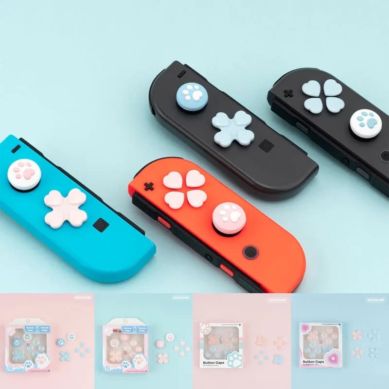 D-pad Move Cross Direction ABXY X Key Sticker Joystick Button Thumb Stick Grip Cap Cover For Nintendo Switch Joy-con Skin Case