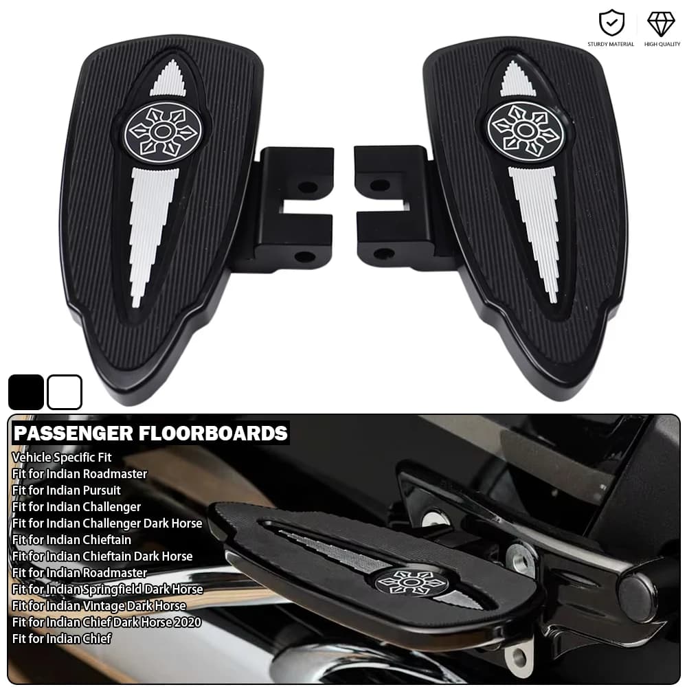 Pedane passeggero per moto adatte per capo indiano Dark Horse Roadmaster Pursuit Challenger Springfield Chieftain Vintage