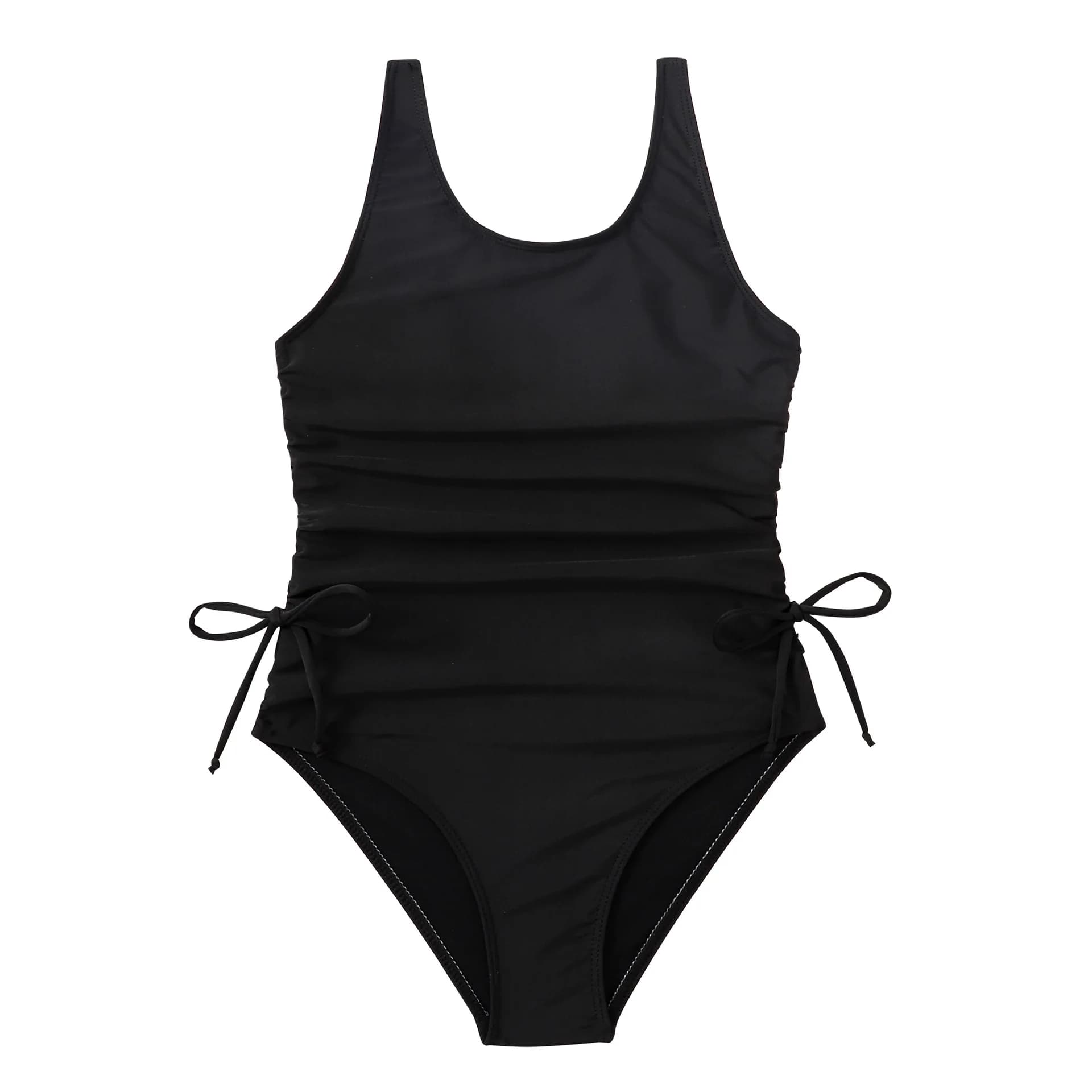 Full swimsuit for black girls 7-12 years Children's swimsuit Teenage children's swimwear 2024 Swimwear with Drawstring Beach suit