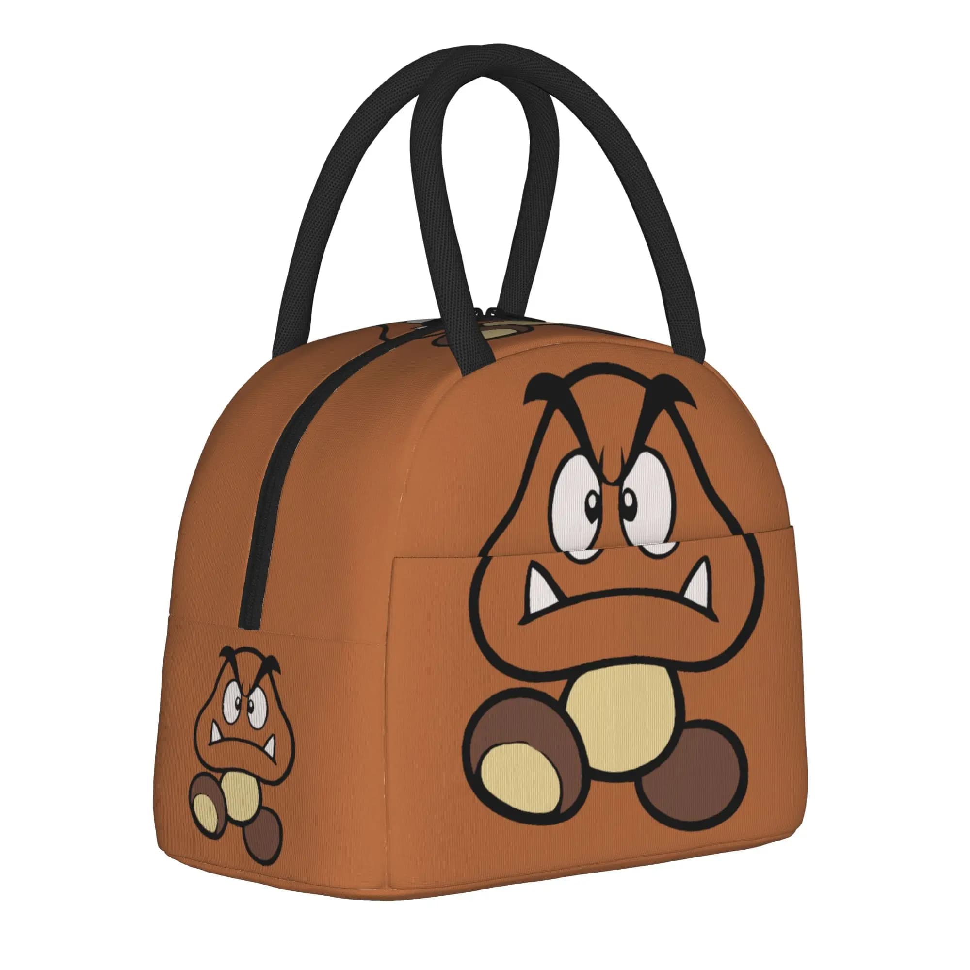 Borsa termica per il pranzo Super Marios Goomba, borsa termica riutilizzabile, portatile, per uomo e donna, da spiaggia, all'aperto