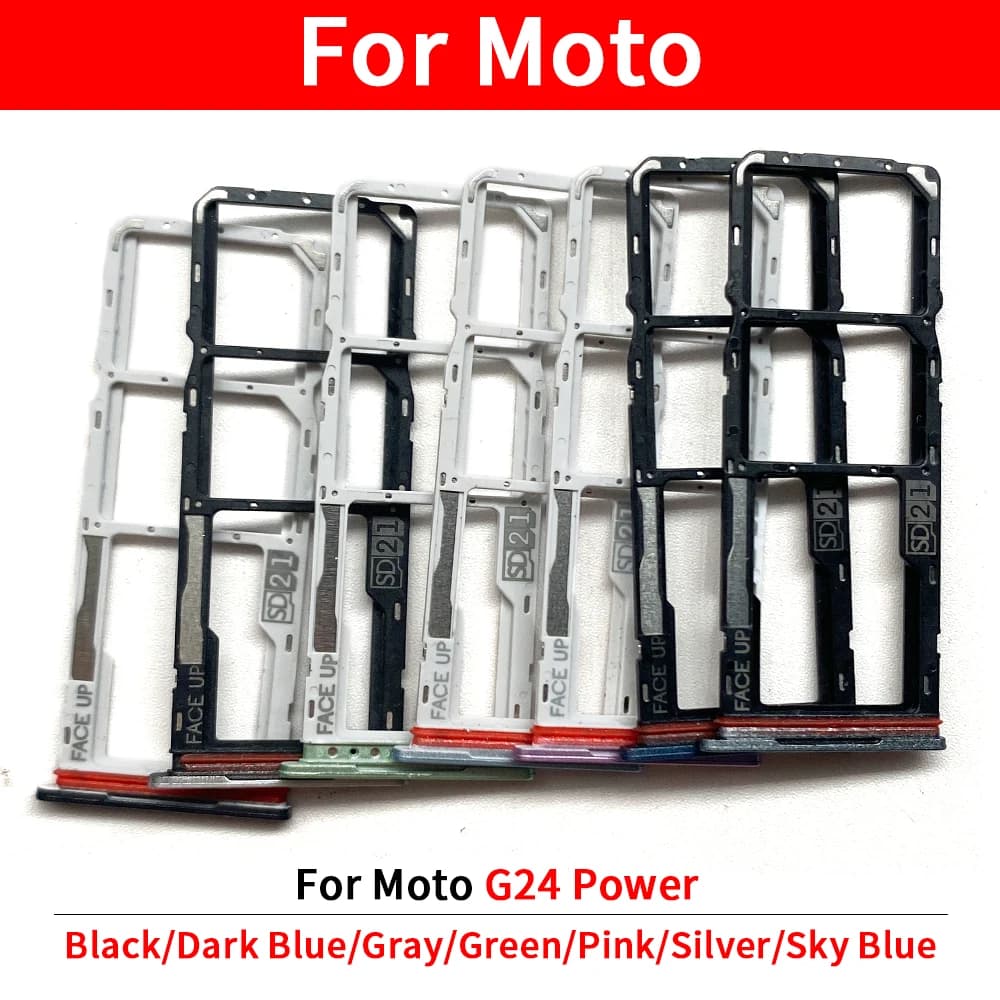 Nuovo Per Moto G23 G34 G24 Alimentazione Doppio Slot Per Scheda SIM Scheda SD Supporto Del Vassoio Adattatore Presa di Riparazione