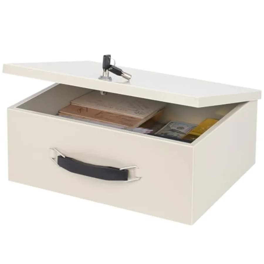 Cassaforte Ignifuga con Serratura a Chiave per Sicurezza Domestica e Ufficio, per Conservare Oggetti di Valore e Documenti, 13,2" x 11" x 5,1" Pollici
