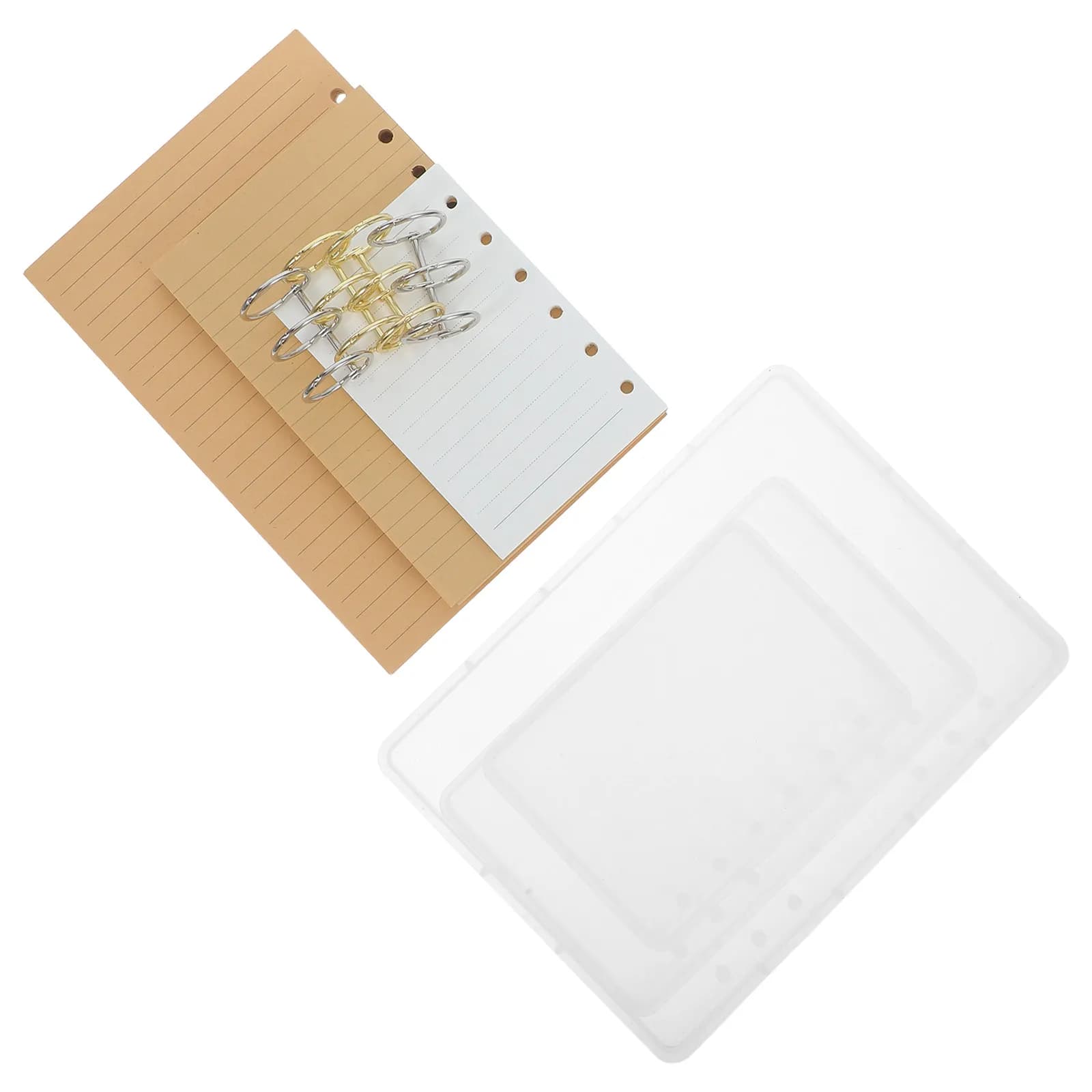 1Set Reusable Silicone Epoxy Resin Notebook Cover Mold Kit A5 A6 A7 with Binder Ring Refillable Loose Leaf Journal DIY Resin