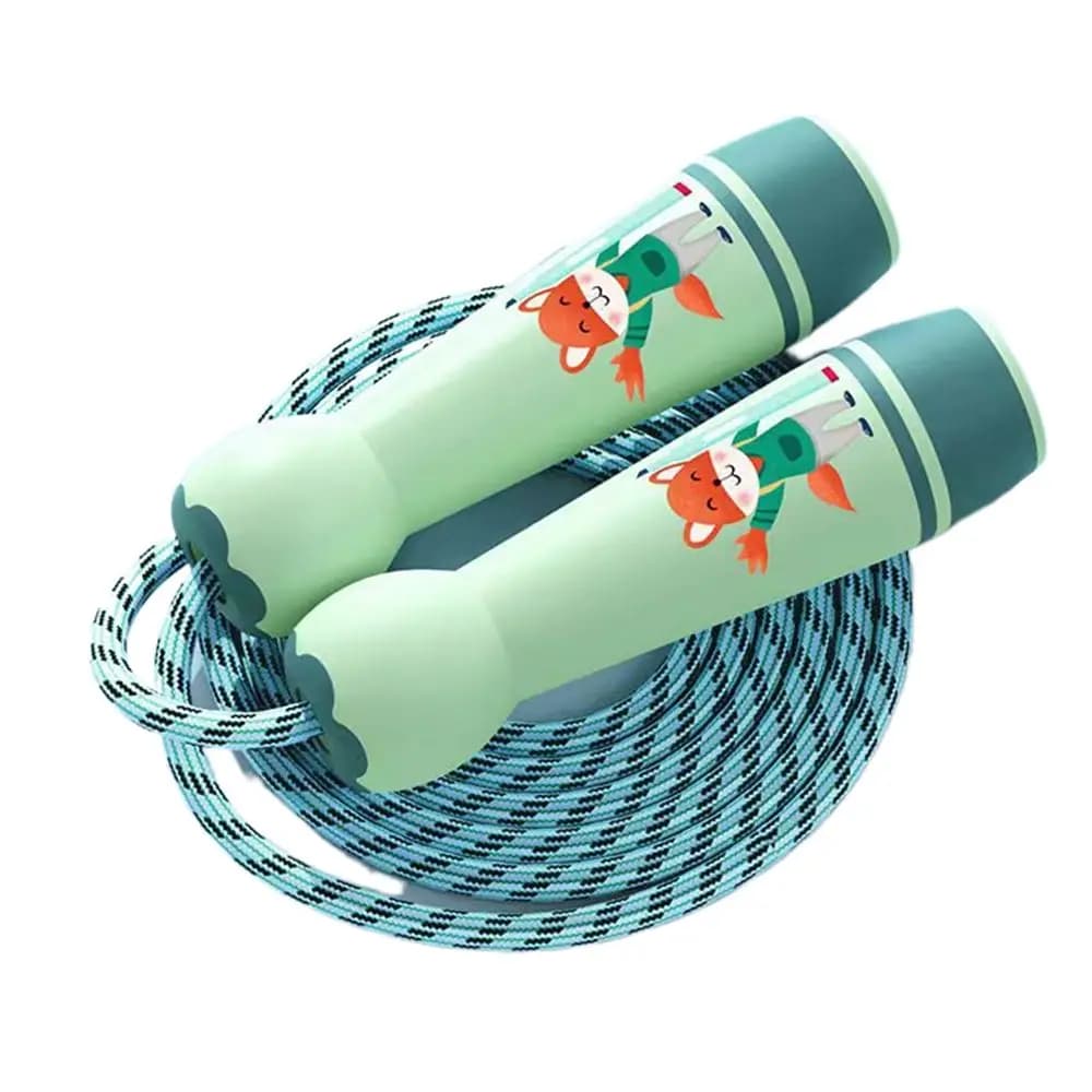 Women's Adjustable Jumping Corda for Kids Cotton Corda Design for Threads Jumping Cords Adorable Kids cartoons Jumpsuit Sport Fitness