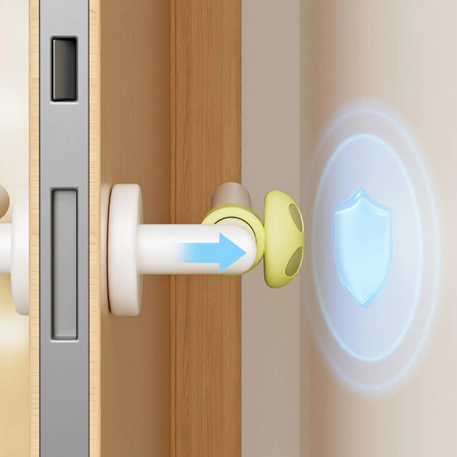 Fermaporta per maniglia della porta Protezioni murali per maniglia della porta in silicone Accessori per mobili senza perforazione Protezioni di sicurezza per bambini Paraurti per maniglia della porta