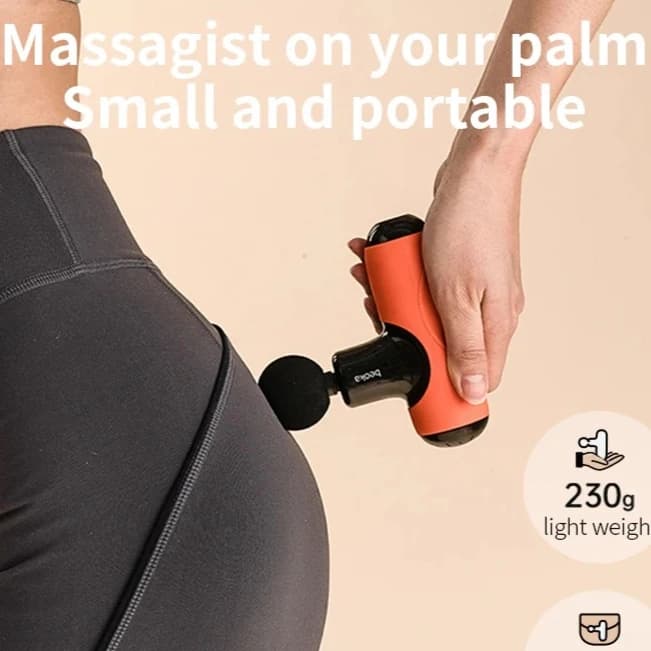 YY Mini Shoulder Massage Gun Mini Deep Fabric Percussion Massage Guns With Case Silicone Portable Treatment Tools