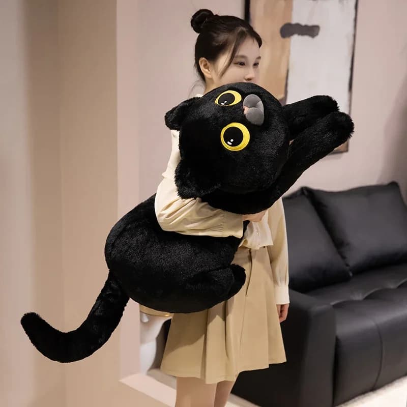40-75 centimetri Sveglio Gatto Nero Peluche Bambola Kawaii Grande Cuscino Peluche Cuscino Ins Gatto Nero Peluche Bambola Per La Ragazza del Ragazzo Brithday regali