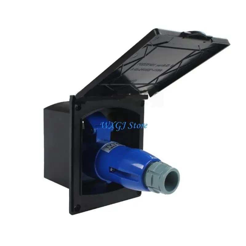 37JE External Flush Hook Up Inlet Socket 16A Power Plug Outlet for RV Motorhome