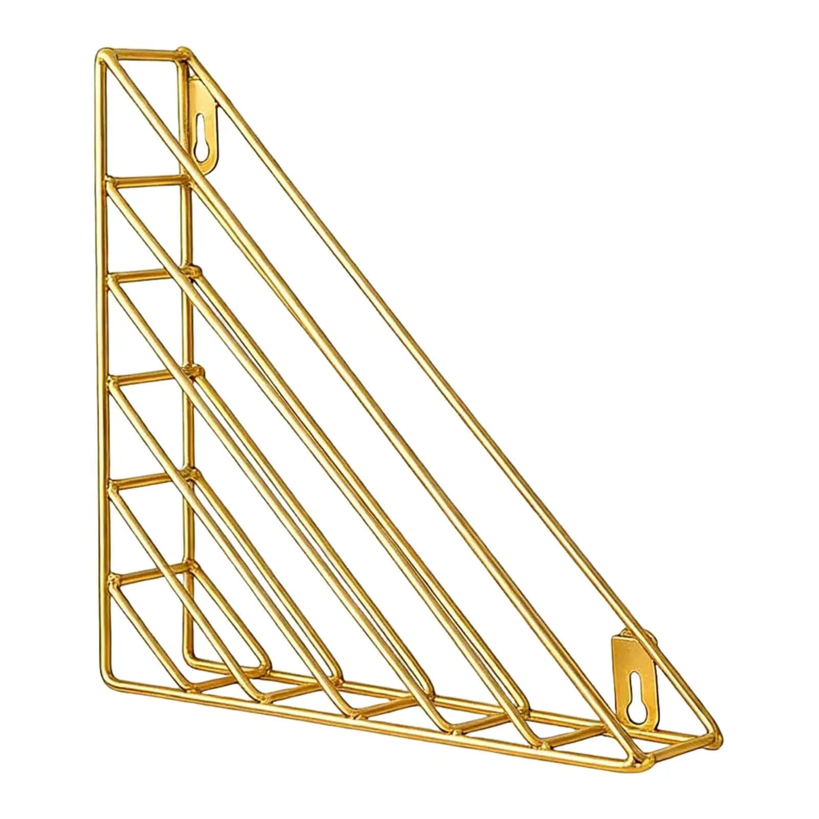 Libreria triangolare da parete, scaffale multifunzionale decorativo per libri, porta documenti per casa, cartelle, giornali, cucina