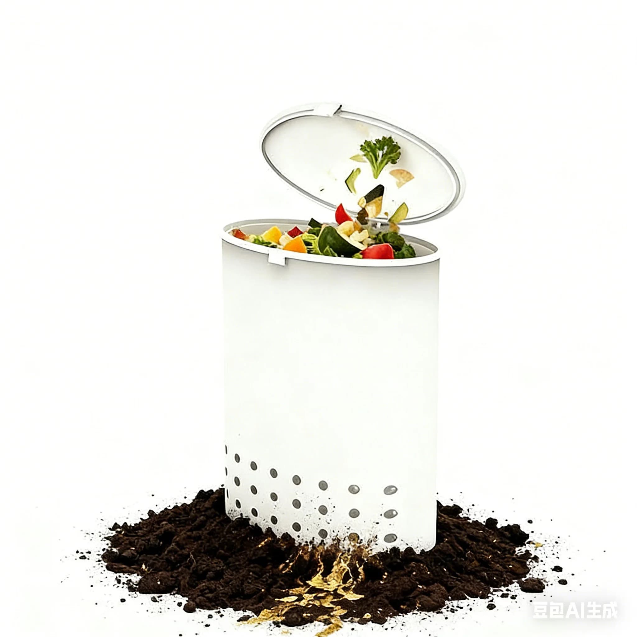 Underground Worm Farm Garden Mini Vermicomposting Bin Worm Tower Kitchen Waste Disposer 15x12cm