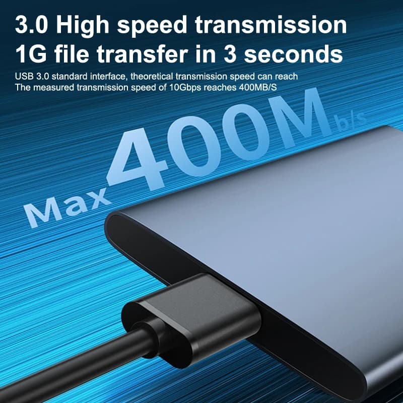 Cavo USB 3.0 da Tipo C a Micro B da 10 Gbps, Cavo HDD 3A per Disco Rigido, Cavo per Trasferimento Dati Veloce per Laptop, Telefono, Disco Esterno, Tablet