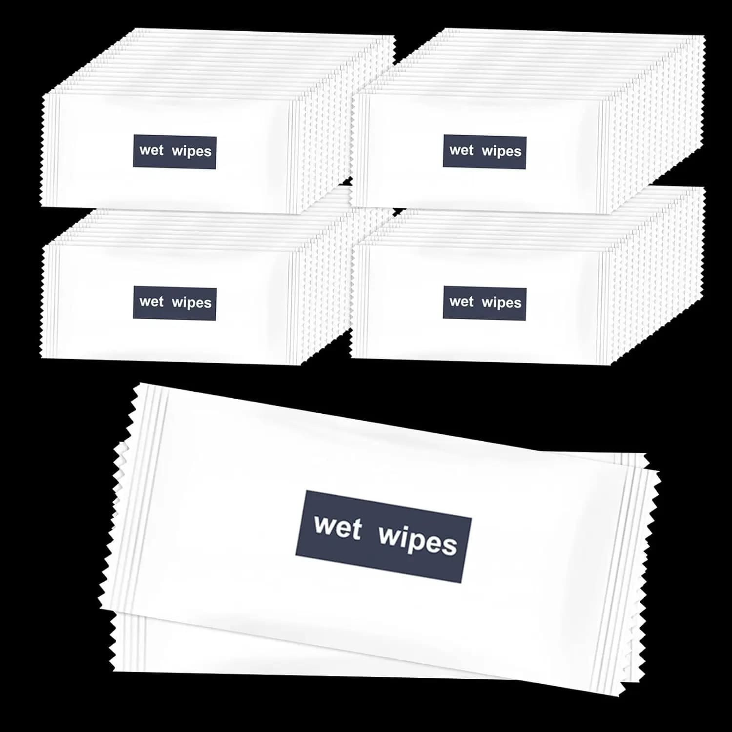 Confezione da 200 Salviette Umidificate Monouso per Pulizia Rapida, Viaggi, Ristoranti, Feste, Barbecue e Kit di Cura Personale