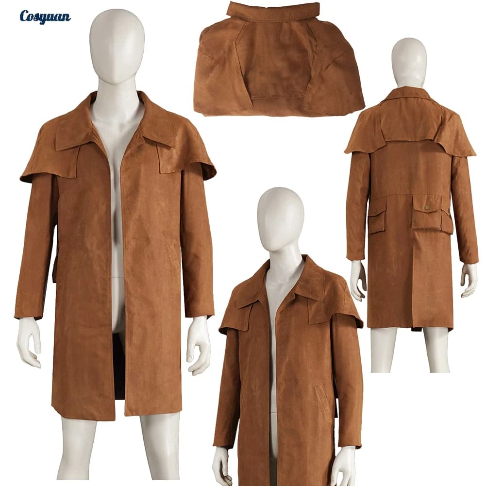 Desert Ranger Anime Cosplay Trench Coat Clothes Men Adult Party Disguise Roleplay Male Halloween Costume Carnival Outfit Suits