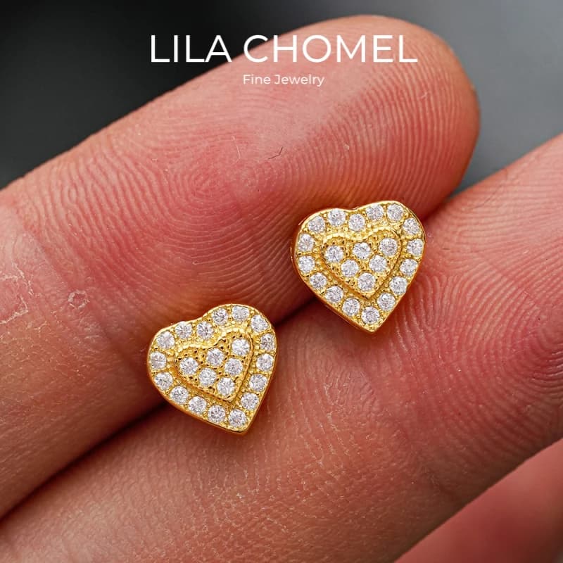 Lover Valentine's Day White 18K Gold Girl Birthday Gift 0.8CT Moissanite Diamond Wife PT950 Screw Women Wedding Heart Earrings