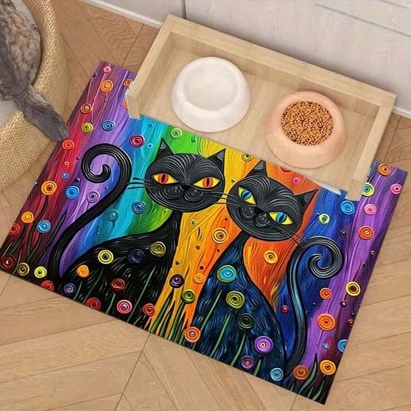Nuovo simpatico tappetino per l'alimentazione degli animali domestici, adatto per cani e gatti, serve anche come tappetino per riposo e sonno