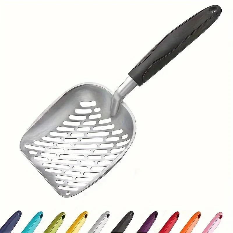 Extra Large aluminum alloy deep shovel hood for cats in metal with long handle