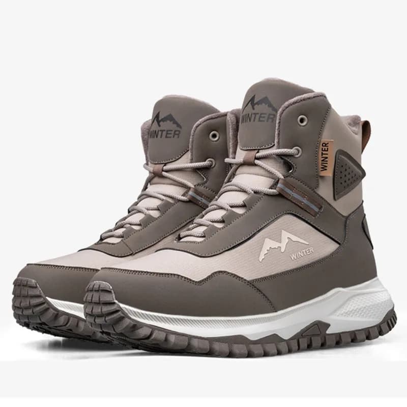 Scarpe invernali da uomo 2026 Stivali da neve caldi per uomo Scarpe invernali in pelliccia spessa antiscivolo impermeabili Scarpe da viaggio da trekking a prova di freddo