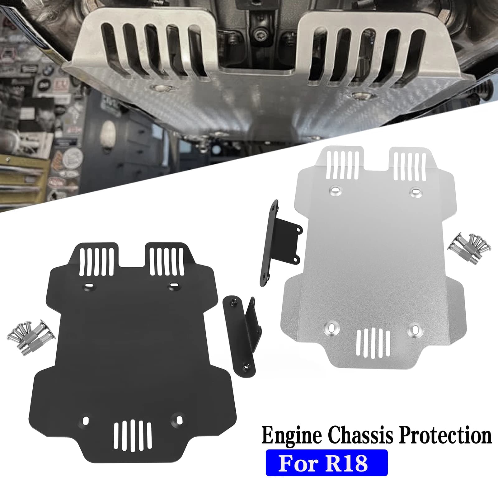 For BMW R 18 R18 2020 2021 2022 2023 Motorcycle Lower Engine Chassis Protection Guard Skid Plate Belly Pan Protector