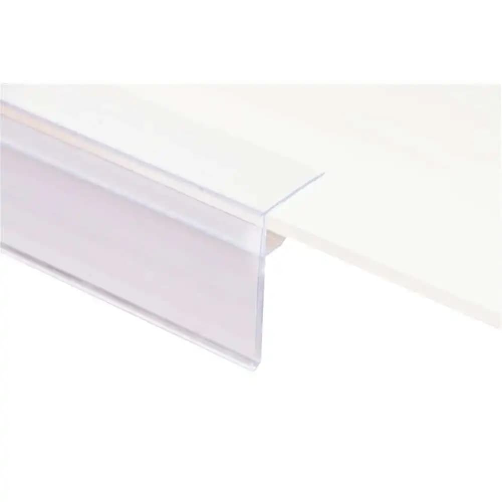 Strisce dati per ripiani in legno di vetro Clip-on Mechandise Cartellino del prezzo Etichetta di visualizzazione Copertina della carta Striscia porta cartello per scaffale del supermercato 40 pezzi