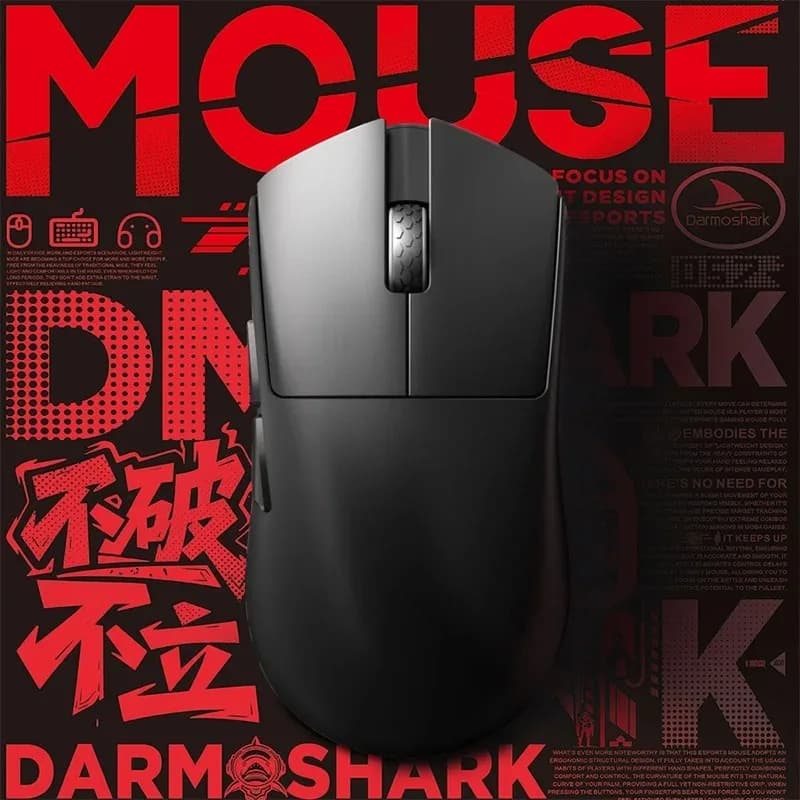 Mouse da gioco wireless Darmoshark M9 Tri-mode, formato grande, 59g, leggero, sensore PAW3950, ergonomico per giocatori e-sport