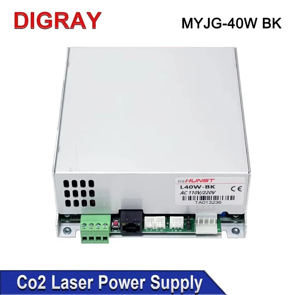DIGRAY MYJG- 40WC CO2 Laser Power Supply 110V/220V For 30W 40W K40 Engraving Cutting Machine Suitable Length 50X700mm Laser Tube