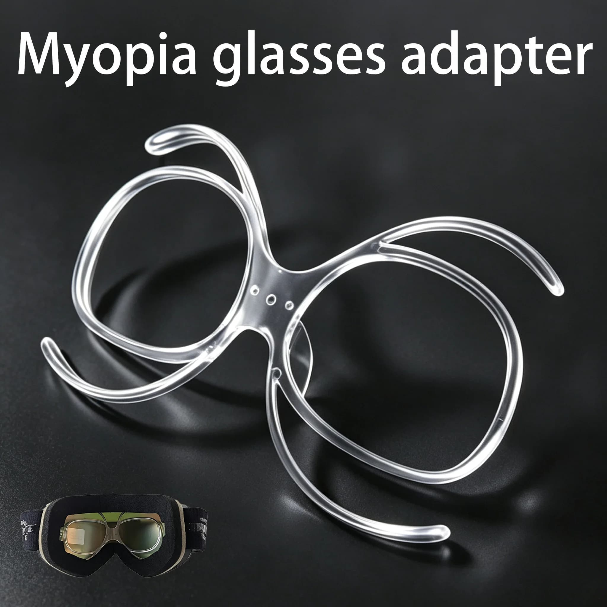 Secure Flexible TR90 Ski Goggle Myopia Insert Frame, Young Adult Riders, Winter Sport Cycling Multi‑Style Goggle Compatibility