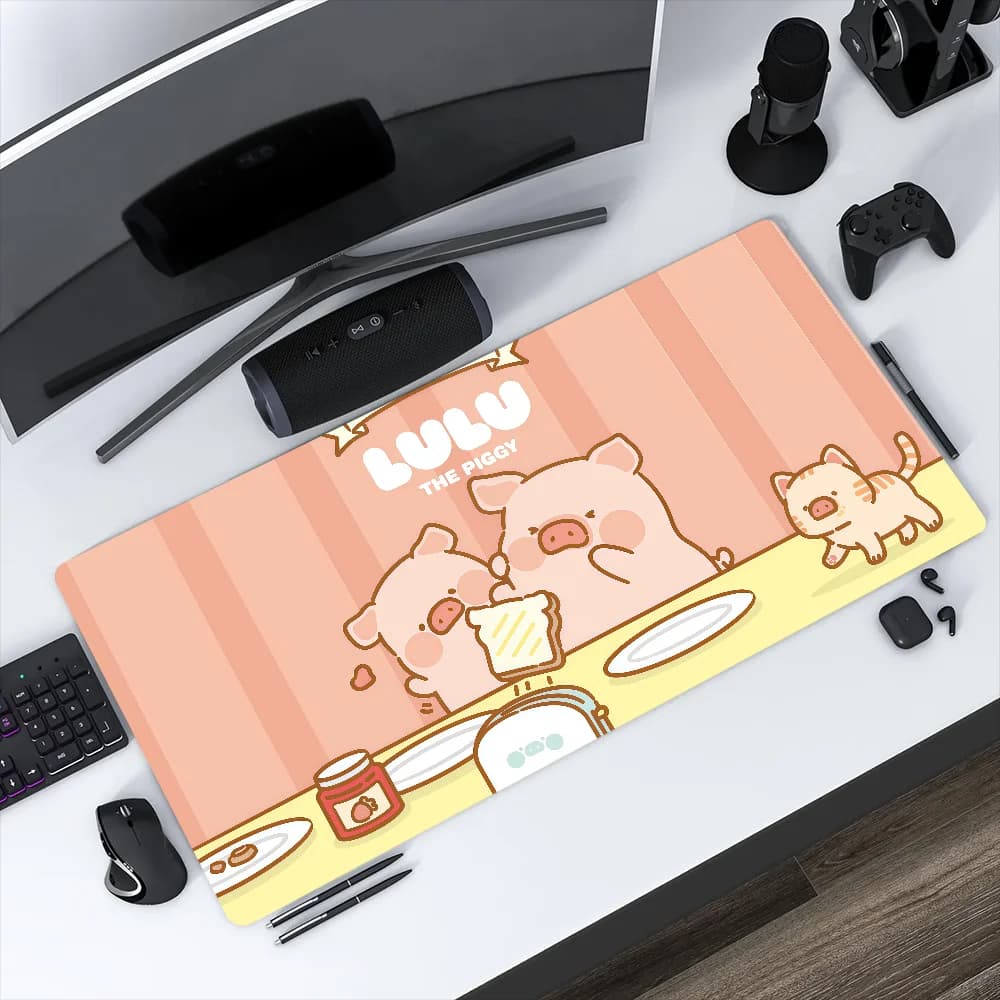 Mouse Cartoon Pad Non-slip Lockedge Cute Office Student Gaming LuLu Thickened Large Writing Pig Cushion MousePad