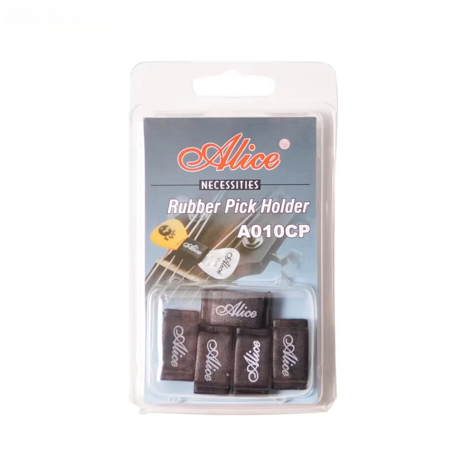 Alice 5 pezzi/set paletta porta plettro in gomma nera per chitarra basso ukulele strumenti musicali all'ingrosso