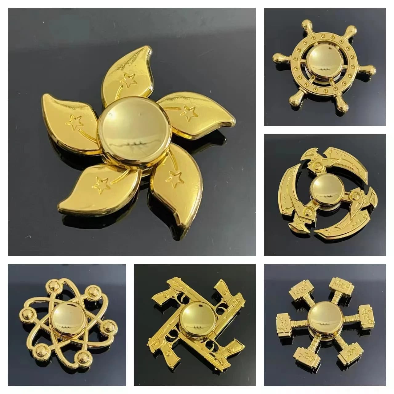Fidget Spinner Colorato in Lega di Zinco, Antistress per Ufficio, Giocattolo per Alleviare l'Ansia, Giocattoli per Bambini con Autismo