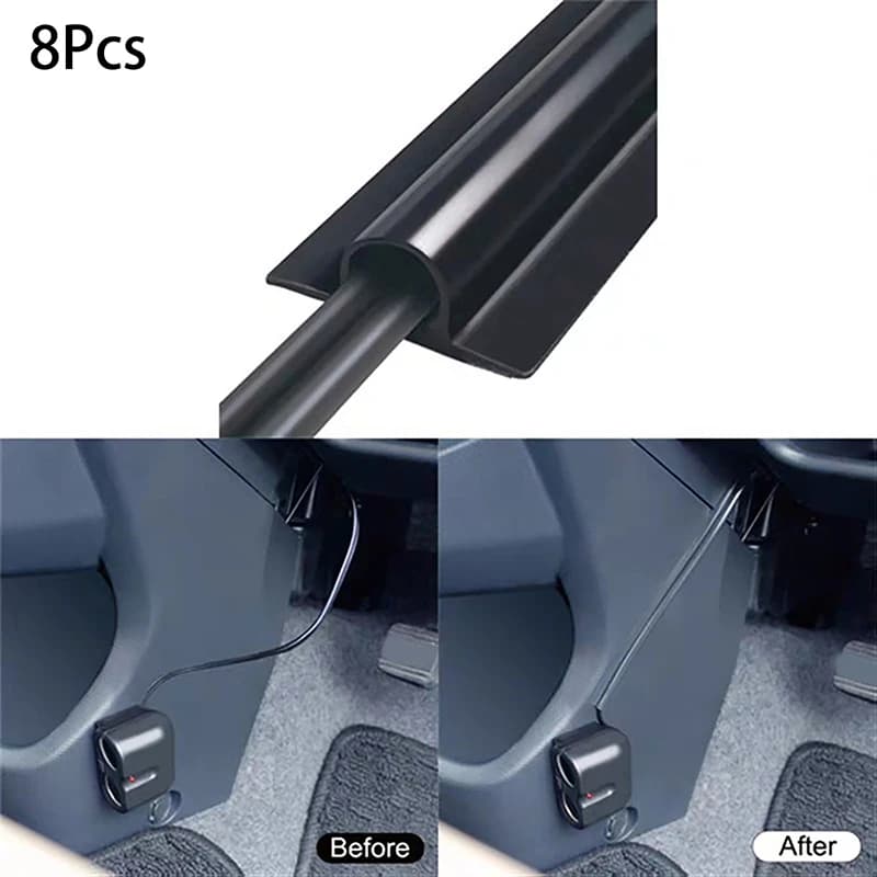 Protezione per manicotti per cavi interni auto da 8 pezzi – Clip universali per organizer per cavi per la gestione dei cavi nascosti
