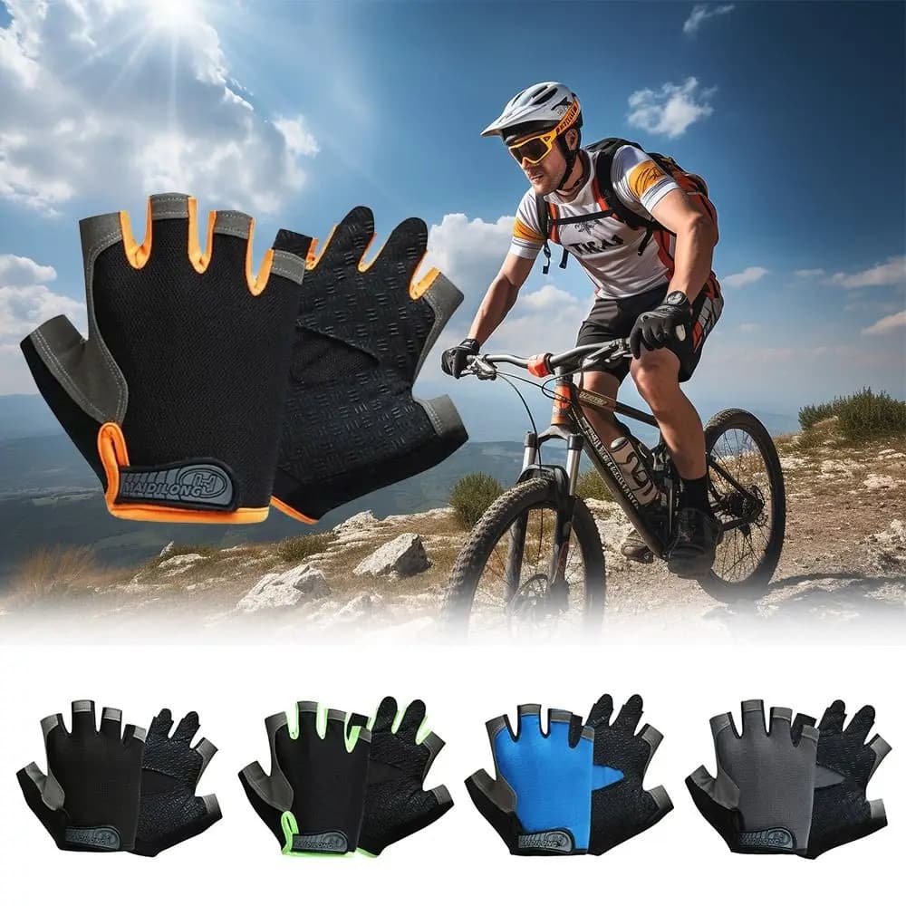 Breathable weight lifting gloves without finger, anti-slip, sun protection, gym gloves for training, elastic fitness gloves and exercise