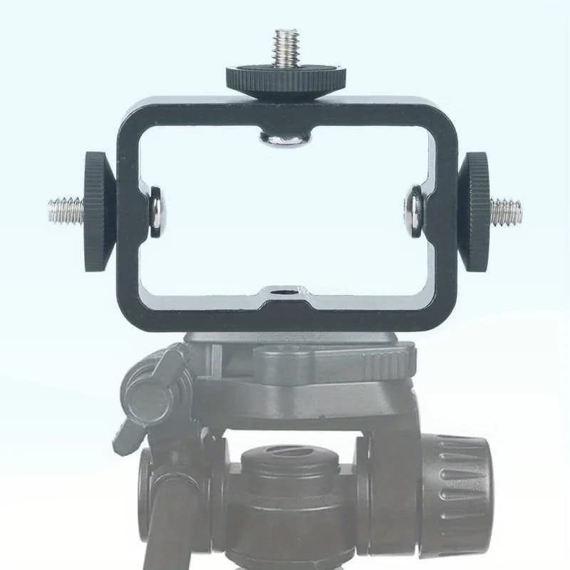 Supporto 3 in 1 in metallo supporto per staffa Flash adattatore per staffa per telefono supporto per luce per trasmissione in diretta Selfie Camera Phones