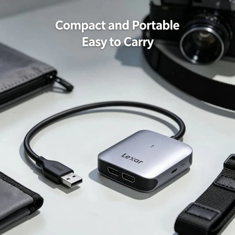 Lexar CFexpress Type A Card Reader for 8K Video Transfer USB 3.2 Gen 2 10Gbps Type C Memory Card Reader 900MB/s