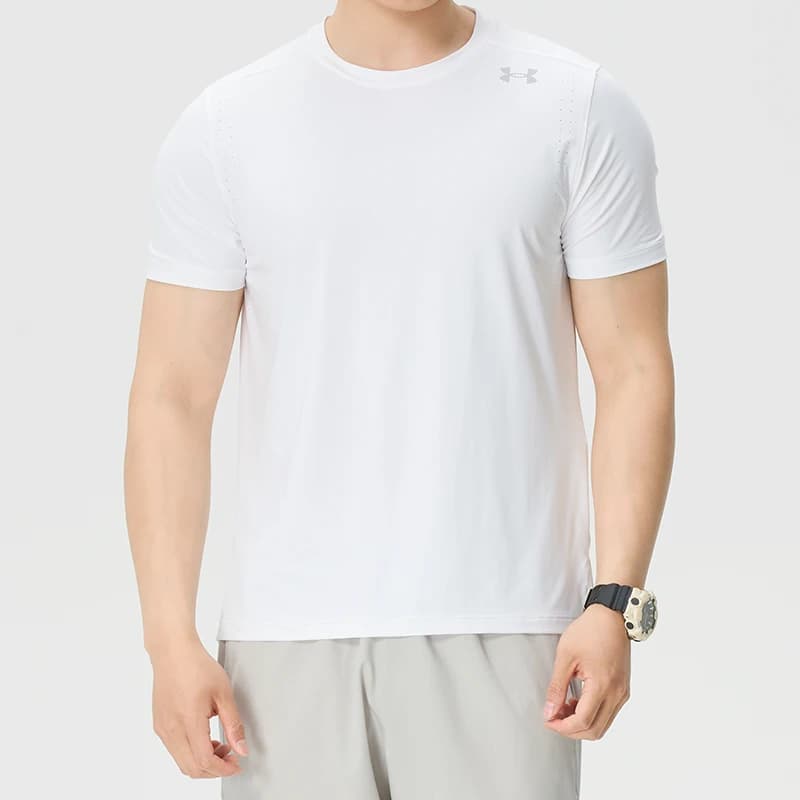 Under Armour T-Shirt Men's Sportswear Fitness Training Clothing for Weightlifting, Comfortable and Breathable, Round Neck Short Sleeves 6009506-100