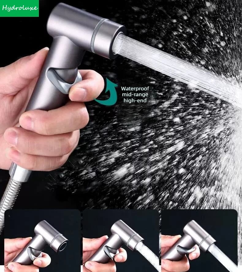 Spruzzatore Bidet per WC a Due Funzioni in Plastica ABS, Doccetta Igienica Portatile Shattaf, Spruzzatore Manuale Pressurizzato per Bidet