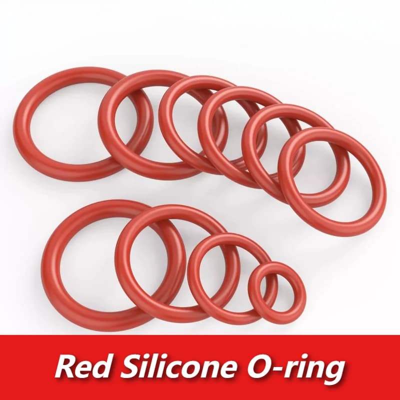 Red Silicone Sealing O-ring Oil Gasket Heat Resistant Suitable for CarsPipelines Hardware Repair/high-pressure Water Gun -60~180