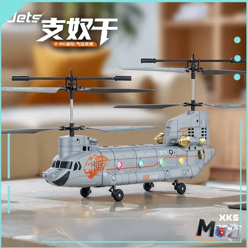 Nuova doppia elica ad altezza fissa Chinook aereo da trasporto simulazione modello di elicottero telecomandato giocattolo da ragazzo