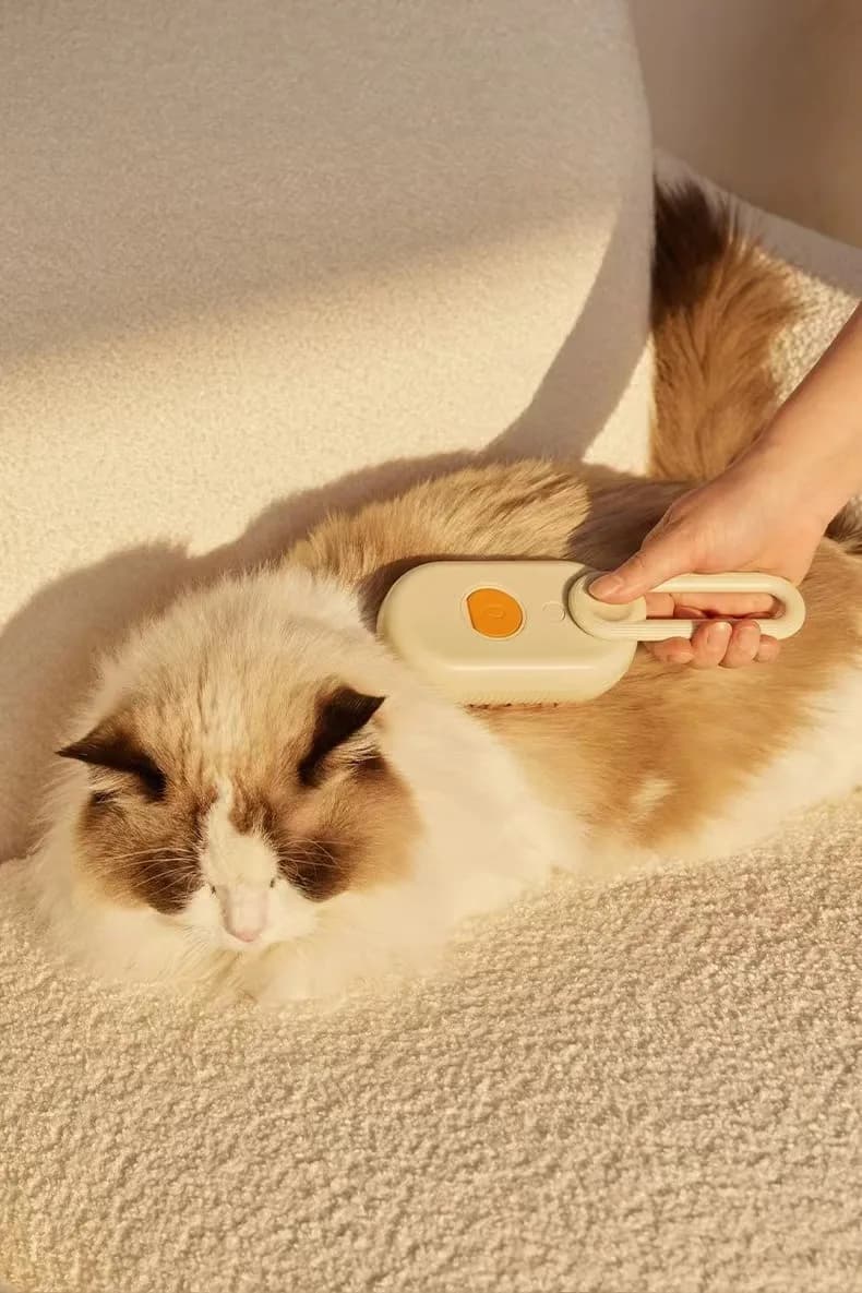 1-2 Pezzi Spazzola a Vapore 3-in-1 per Animali Domestici, Massaggiante, Spray, per la Rimozione di Peli Intrecciati e Sciolti, Pettine per la Toelettatura di Cani e Gatti