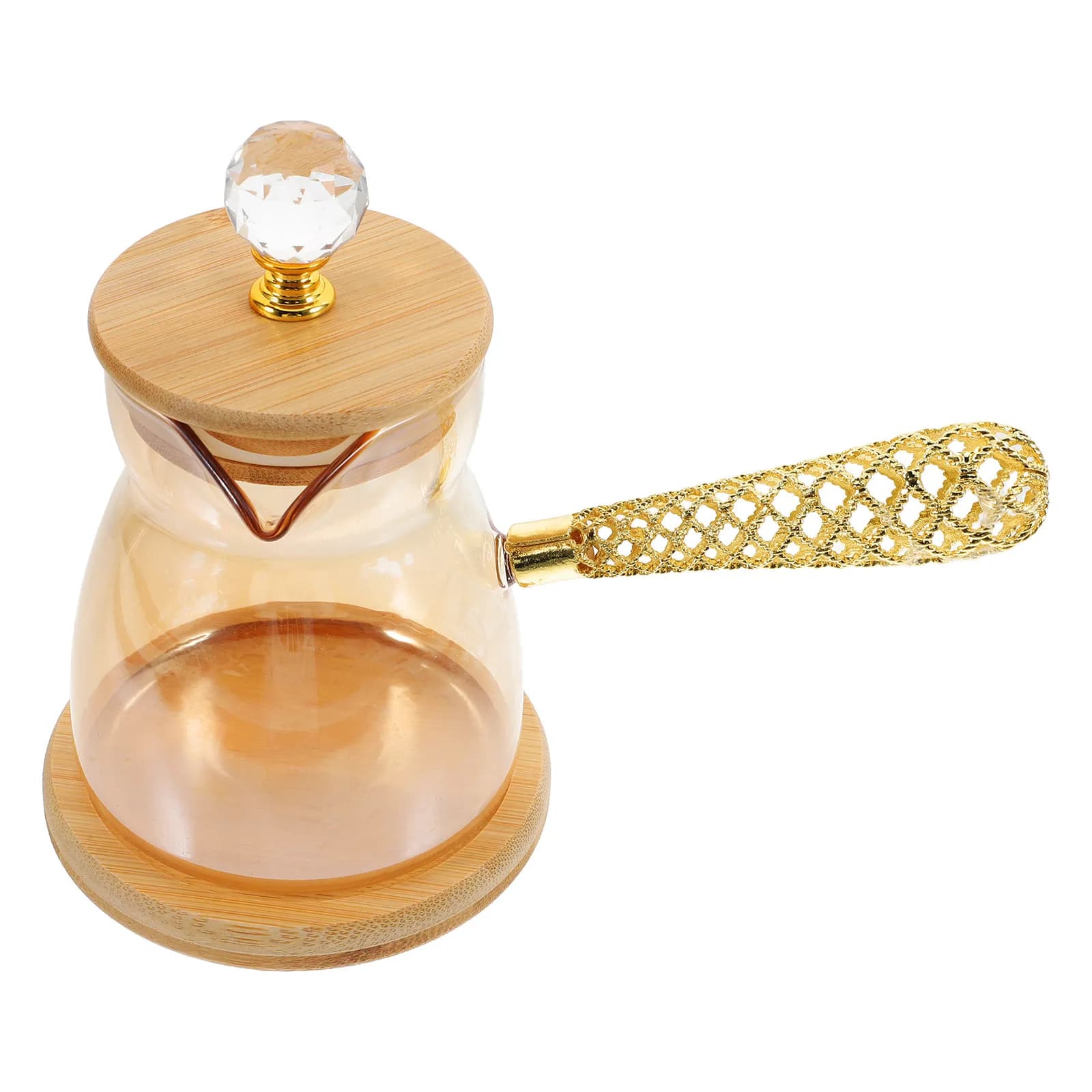 Glass Coffee Pot Side Handle Pour-Over Long Handle Comfortable Grip Home Office Coffee Maker Tea Brewing Carafe