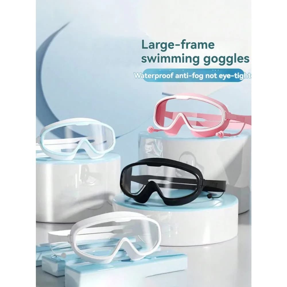 1 paio di occhialini da nuoto impermeabili antiappannamento ad alta definizione per uomo e donna, accessori da spiaggia, accessori per la piscina, galleggiante per piscina