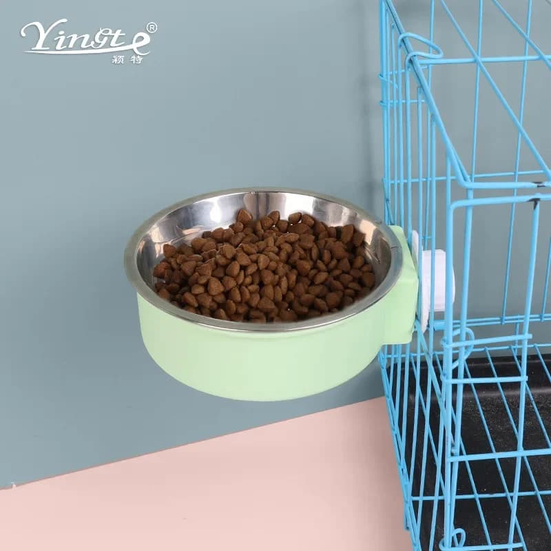 Ciotola per animali domestici all'ingrosso del produttore, ciotola per cani sospesa, ciotola per alimentazione con gabbia sospesa per cani e gatti